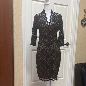 Karen Kane Elegant Black Lace Dress